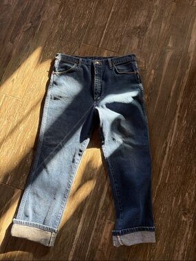 Wranglers Blue Jeans - Timeless Straight Fit 35 x 32